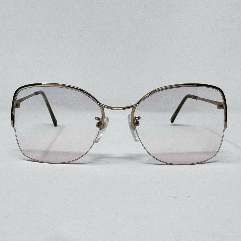 Tura Mod 432 Vintage Gold Multicolor Semi-Rimless Eyeglass Frames 54-16-136